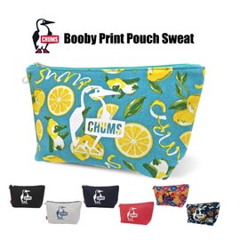 CHUMS CH60-3828 Booby Print Pouch, Cosmetics Pouch, Accessory Storage, N001: Navy
