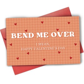 Funny Valentines Card, Dirty Humor Valentines Card for Him, Raunchy Valentines Card for Husband Boyfriend, Bend Me Over Valentines Card from Wife Girlfriend