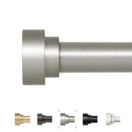 HEI! DEAR Silver Curtain Rods 72 to 144 Inch(6-12FT),1 Inch Long Curtain Rod,Adjustable Heavy Duty Curtain Rods,Modern Decorative Drapery Rods,Telescoping Window Single Curtains Rods 36-150",Silver