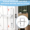GANZTECH 1 Set White UPVC Aluminum Door Handle, 92mm PZ