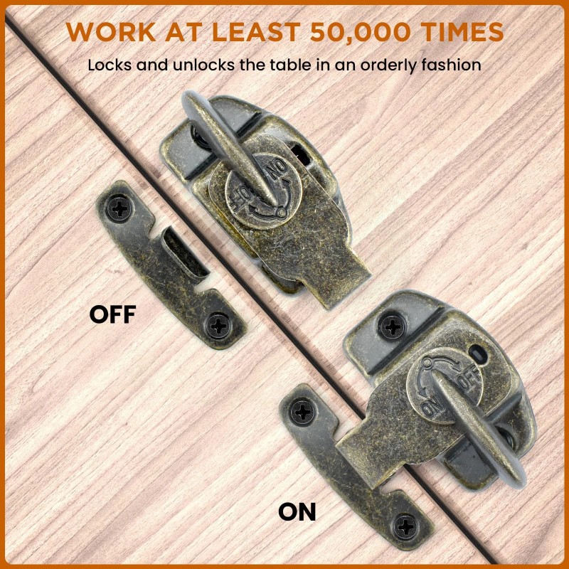 Ziuzi 6 Sets Table Leaf Latch Lock Hardware Heavy Duty