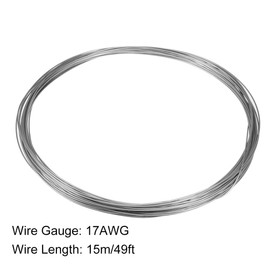 uxcell 1.2mm 17AWG Heating Resistor Wire Wrapping Nichrome Resistance Wires for Heating Elements 49ft