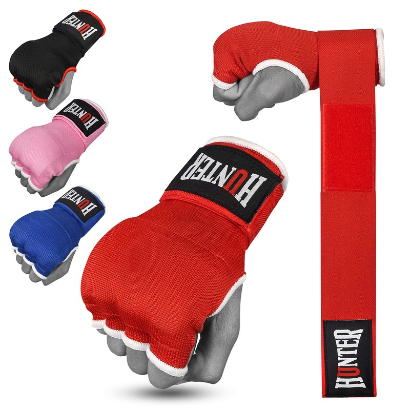 HUNTER Gel Padded Inner Gloves with Hand Wraps for Boxing