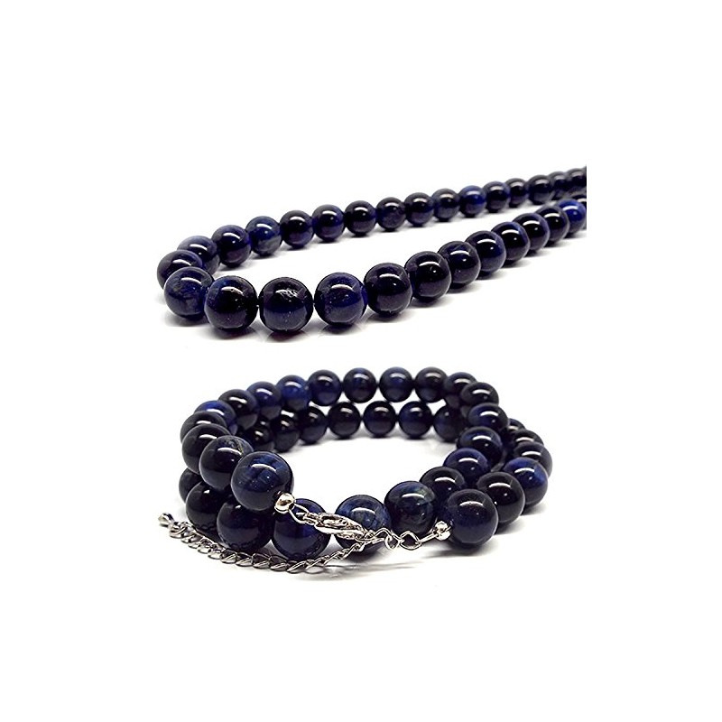 Natural Stone Necklace, Blue Tiger Eye, Tiger Eye Stone, AAAAA