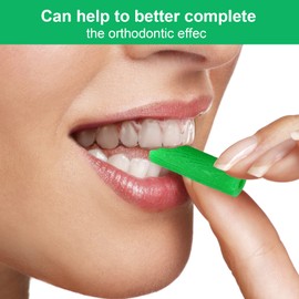 60 piezas Alineadores Chewies, Chewies Retenedor, Bandeja Alineadora Chewies, Sabor Menta