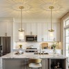 Brushed Gold Pendant Lights for Kitchen Island 4.72" Hammered Glass