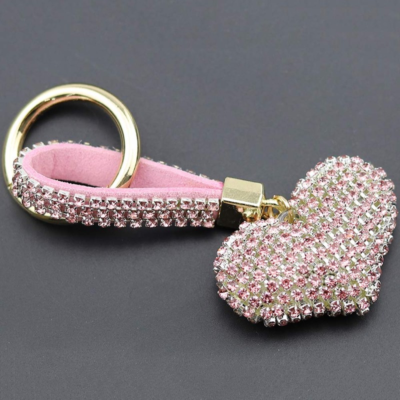 F.ZH Key Chain, Bag Charm, Bag Accessory, Love Charm, Rhinestone,