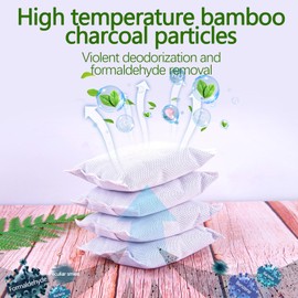 KaiCarnte 10 Pack Activated Charcoal Odor Absorbe Trash Can Deodorizer, Car Air Freshener, Shoe Deodorizer, Odor Eliminators For Storng Odor,50g/pack