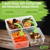 FIT Strong & Healthy Bento Lunch Box Meal Prep Containers