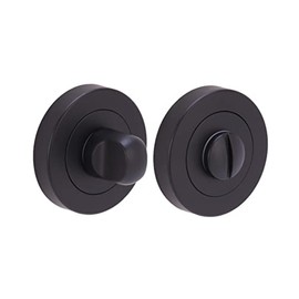 Hunta HANDLEZONE® Bathroom Toilet Door Thumbturn and Release Set - Black Matt