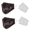 Children's Camouflage Cotton Face Mask, Reusable, Safety Mask with 4