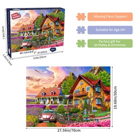 Puzzle 1000 Pieces, Puzzle for Adults, Impossible Puzzle, Colourful Tile Game, Skill Game for the Whole Family, Garden Villa - Adult Puzzle from 14 Years