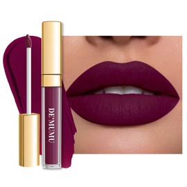 Depuplum Depuplum Dark Purple Lipstick Matte for Women, Color Stay Long Lasting Lipstick Smudgeproof Liquid Lipsticks, Cruelty Free Lip Color, DM20 Dark Purple