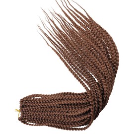 6 Packs/Lot (14/18/24/30) inch 1cm 20 Strands/Pack Thin 3X Box Braid Crochet Hair Extensionin Diameter 3X Synthetic Braid Hair Extensions Crochet Braids Hair Color (14inchs, 30#)