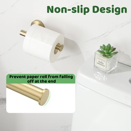 SAYAYO Stainless Steel Toilet Roll Holder Stainless Steel Toilet Roll Holder Gold Wall Mounted for Kitchen and Bathroom