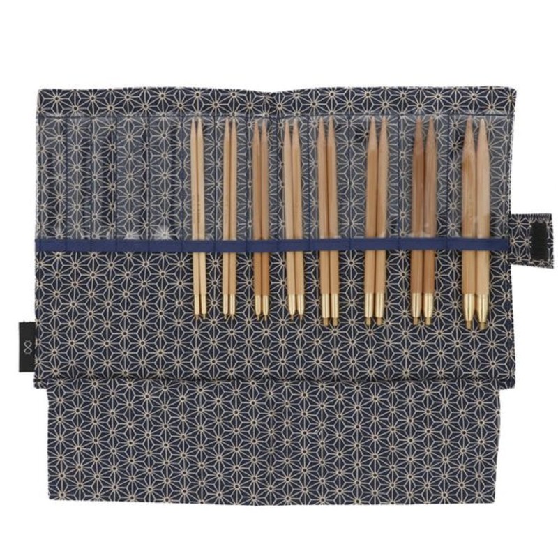 Seeknit Circular Knitting Needles Set, Bamboo, Blue, Standard