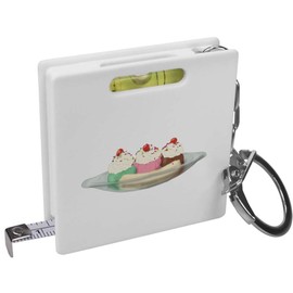Azeeda 'Banana Split Sundae' Keyring Tape Measure/Spirit Level Tool (KM00040631)