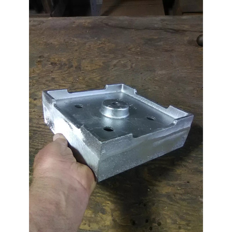 Ben Douglas Foundry Post Base, Anchored 8x8 Heavy Cast Aluminum,