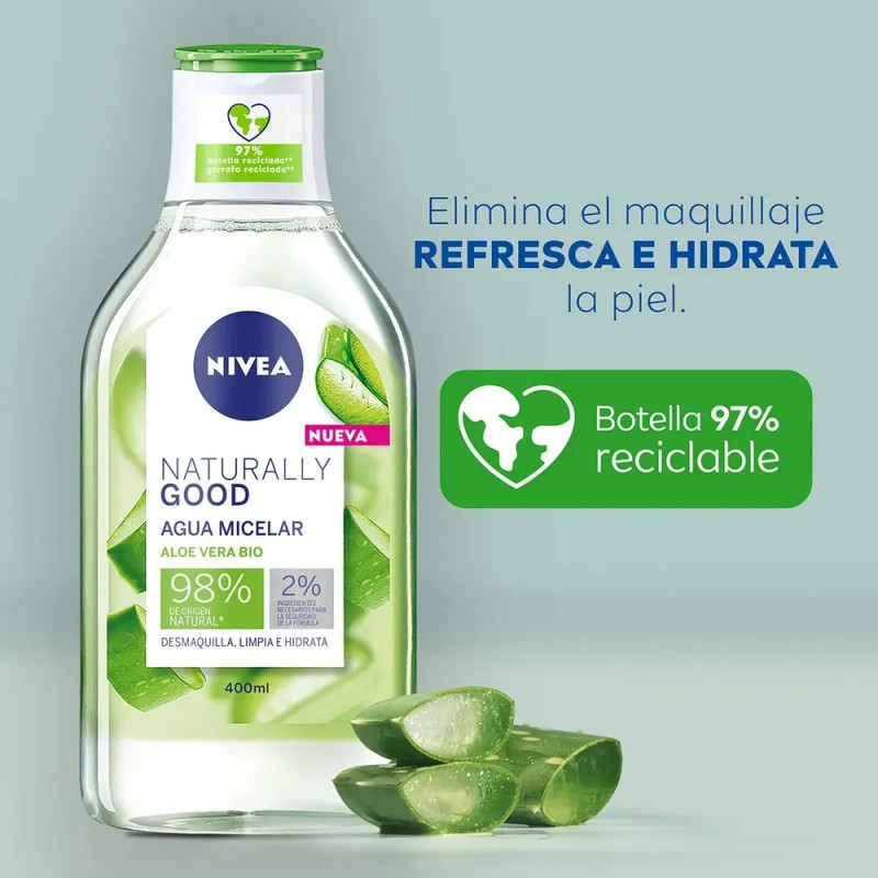 Agua Micelar Nivea Naturally Good Con Aloe Vera Bio -
