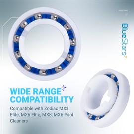 BlueStars Ultra Durable 2-Pack MX8/MX6 Pool Cleaner Engine & Wheel Bearing R0527000 Replacement Parts - Exact Fit for Zodiac MX8, MX6, MX8 Elite, MX6 Elite Cleaners