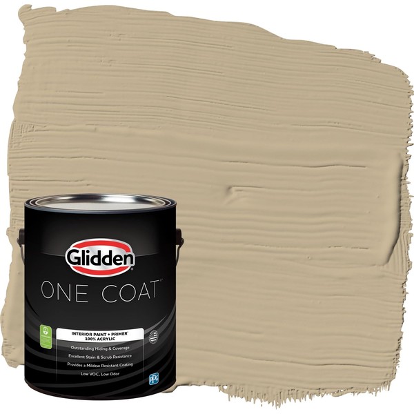 Glidden One Coat 1 gal. Rock Cliffs/Beige Eggshell Interior Paint