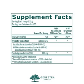 Genestra Brands HMF Powder | Four Strains of Probiotics to Promote GI Health | 2.6 Ounces