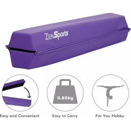 Unbranded 6ft Folding Gymnastics Balance Beam Foam Floor Balance Beam Bar with Anti-Slip B