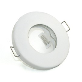 LED Bathroom Recessed Spotlight Set 230 V IP65 Colour Matte White Includes GU10 5 Watt LED 3000 Kelvin Warm White 430 Lumen Bulb Replaceable