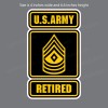 AR-2282 Army Logo Retired First 1st Sergeant E8 Bumper Sticker