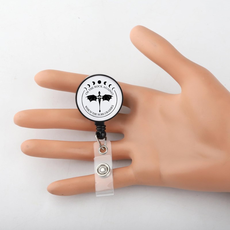 Badge Reels RetractableInspired Quote I'm The Rock Against Which The