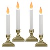 612 Vermont Battery Operated LED Window Candles with Flickering Amber