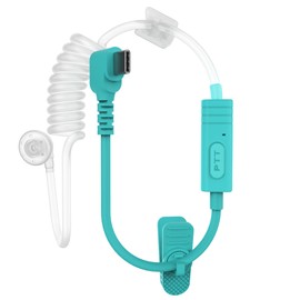 KETELESE Keletese T1 New Earpiece for Walkie Talkie T1 T3 T4, Two-Way Radio Earpiece with Mic PTT, Acoustic Tube, Walkie Talkie Headset, Blue