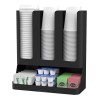 Minred Organizador Para Vasos Tapas Cafe Agitadores Azúcar Negro