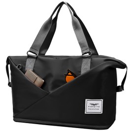 FIORETTO Womens Expandable Travel Bag Duffle Bag with Laptop Compartment, Water Resistant Gym Bag Weekend Bag Overnight Hospital Bag Holdall with Shoes Compartment & Wet Pocket Purple