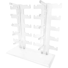 Gafas de sol Rack Acrílico Dos vasos de dos filas soporte para soporte de soporte para 10 pares de gafas, soporte de visualización de gafas