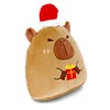 Lucky Radish 9.8-Inch Capybara Christmas Plush with Santa Hat, Soft