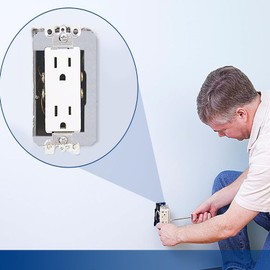 Wall Plate Spacer - 10 Pack Metal Flush Fit Device Leveling Plates - Receptacle Spacers Shims Leveler for Fixing Walls Electrical Outlet Electrical Boxes