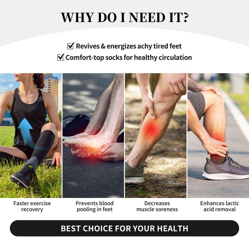 aipoase Leopard Compression Socks Knee High Circulation Support Socks For