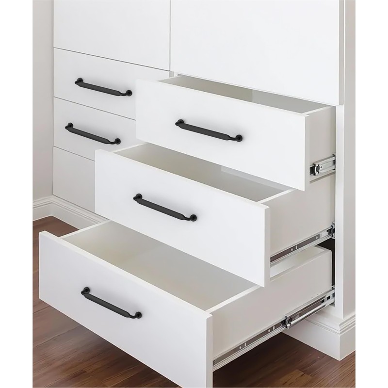 Coinkoly 10 Pack Matte Black Cabinet Handles 128MM Hole Centers