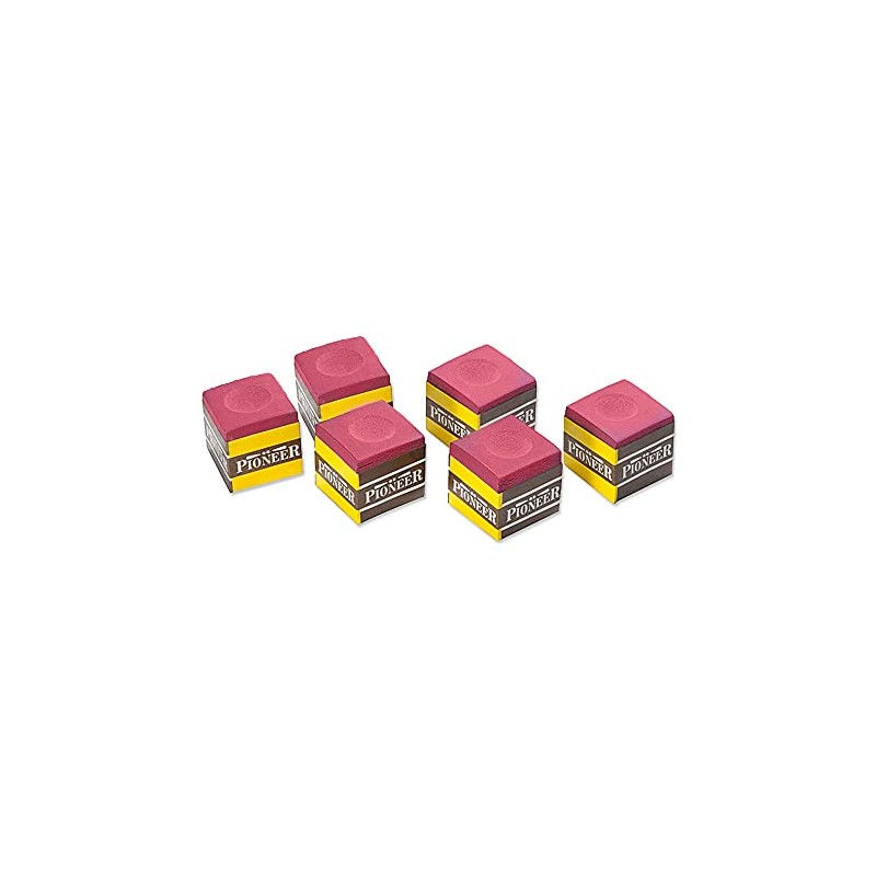 Formula Sports Pioneer Snooker Pool Billiards Cue Chalk, 6 Pieces