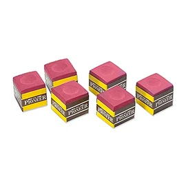 Formula Sports Pioneer Snooker Pool Billiards Cue Chalk, 6 Pieces Pack, Red