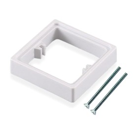 JDIEOQA 20mm Single Socket Spacer, Square Spacer Socket Surround Cover 1 Gang Socket Surround Upgrades for Single Light Switches Surround Bottomless Box 10mm Height