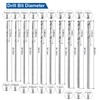 sourcing map 5Sets(100Pcs) 0.3-1.6mm Mini Twist Drill Bits, High-Speed Steel