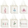 Wovnet 12 Pieces Ballerina Canvas Tote Bags Ballet Bags Bulk