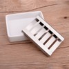 IMEEA Ceramic Soap Dish Holder SUS304 Stainless Steel Double Layer