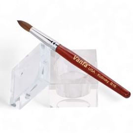 VANFA Acrylic Nail Brush Pure Kolinsky Hair for Acrylic Powder Application (Size #B16 Round)
