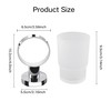 Wall Mount Toothbrush Holder with Frosted Glass Cup, Toothbrushes Toothpaste