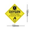 10 Pcs Medical Oxygen On Board The Vehicle 100x100 mm