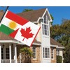3×5 FT Canada Kurdistan Flag, Large 100D Canadian Kurdish Friendship