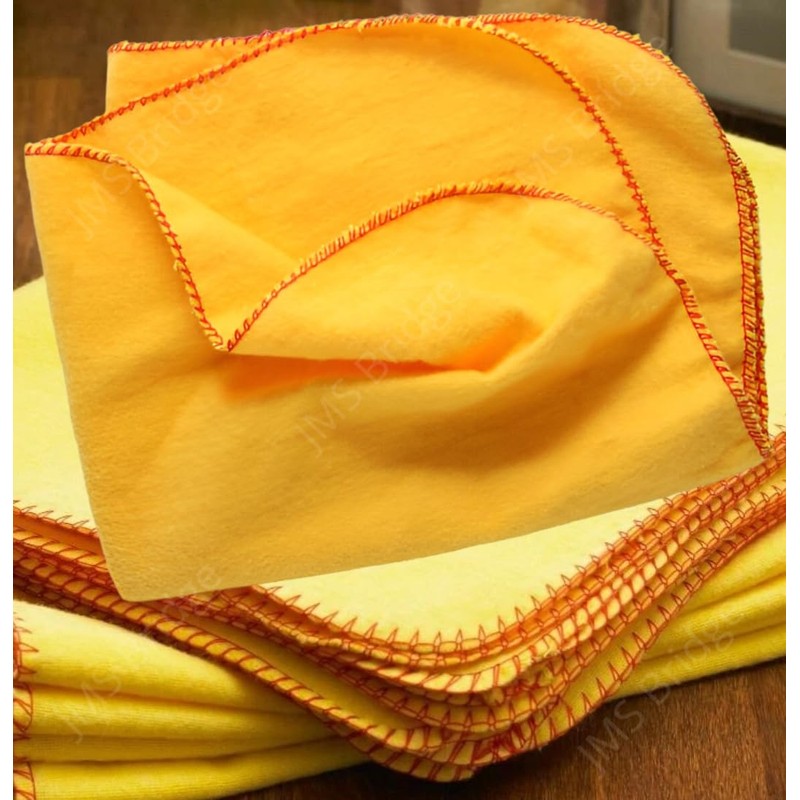 JMS Bridge Yellow Dusters 100% Cotton, Pack of 16, Cleaning